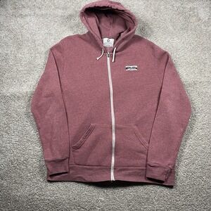 Fayettechill Jacket Men's 2XL Red Pink Hooded Full‎ Zip Sweatshirt Made in USA